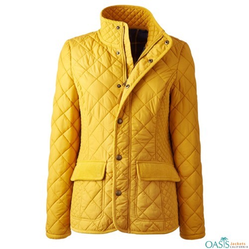 Canary Yellow Quilted Jacket