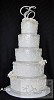5 Tiered Buttercream Iced Wedding Cake