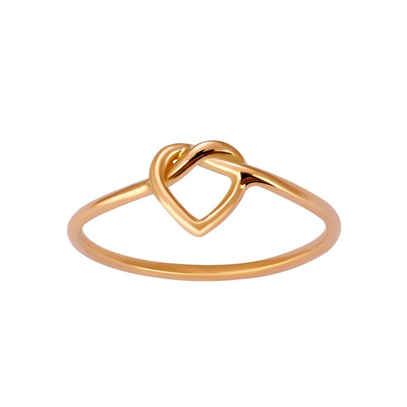 Minimal Gold Ring Shape Heart