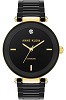 Anne Klein Women's Black Ceramic Bracelet Watch with Diamond  Accent