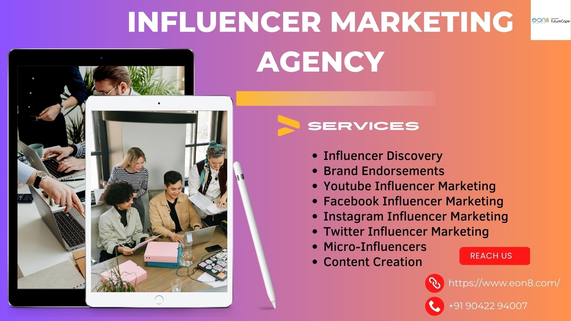 Influencer marketing services agency