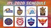 IPL 2020 Fixures, Live Scores & Match Predictions