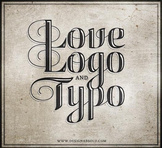 Love logo and typo