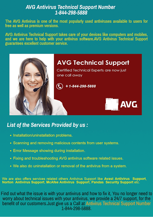 AVG Technical Support 1-844-298-5888