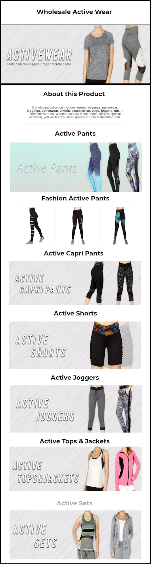 Buy Wholesale Activewear At Lowest Cost From Fashionunic