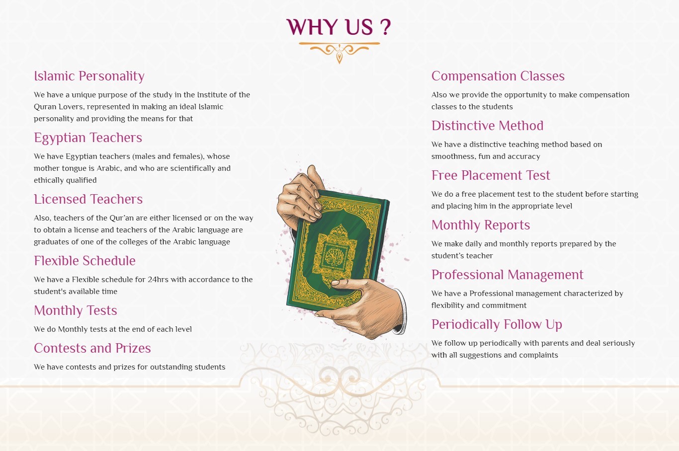 INSTITUTE OF THE HOLY QUR’AN LOVERS