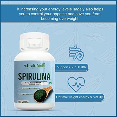 Health Veda Organics spirulina capsules