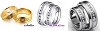 Tungsten and Titanium Couples Wedding Bands Sets