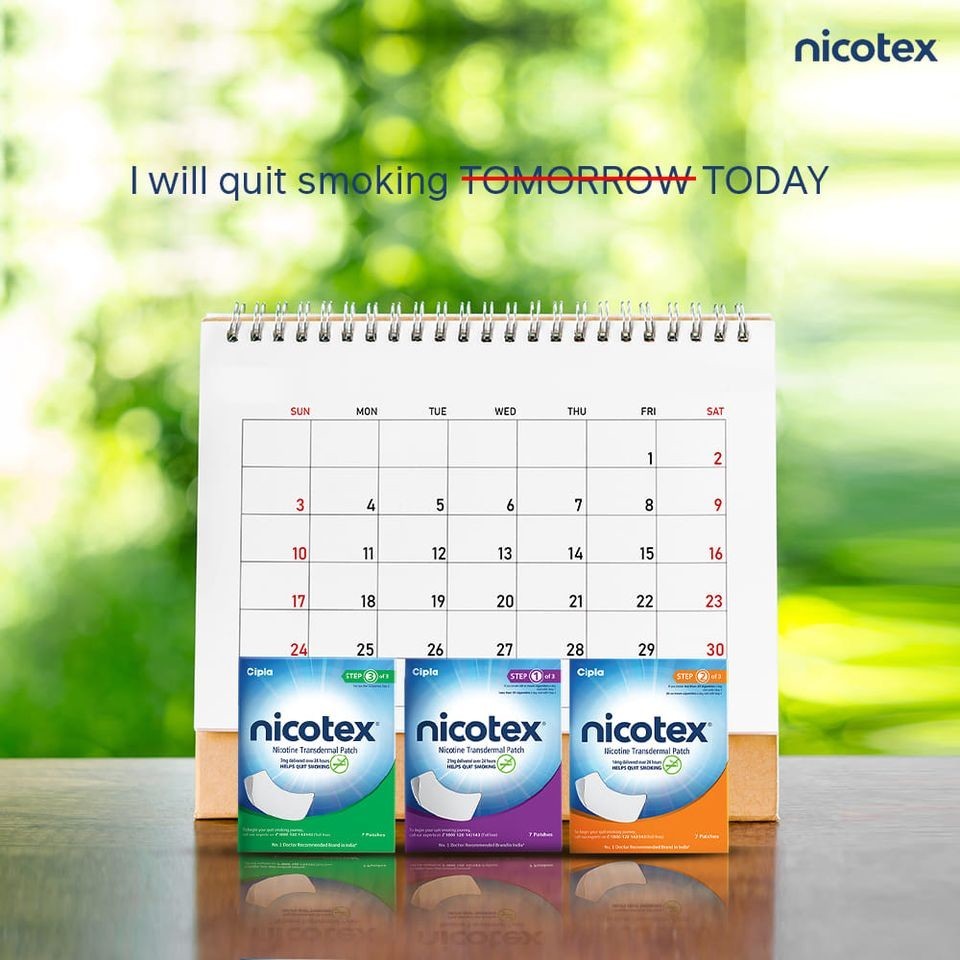 Quit smoking Today with Nicotex patches