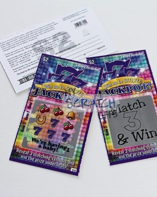 Pregnancy Announcement - Lotto Replica Scratch Off Card – Jackpot!