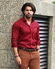 plain maroon shirt for men