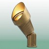 Cast Brass LED Ribbed Directional Light With Shroud