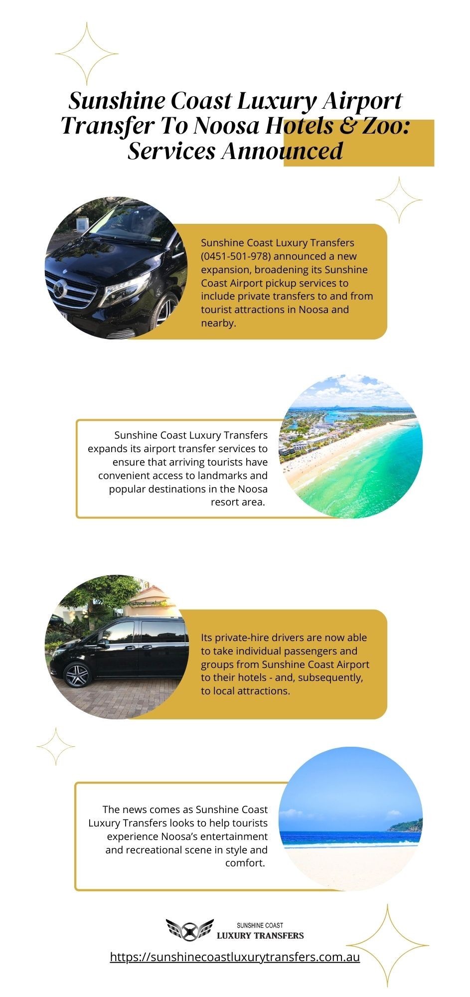 Sunshine Coast Luxury Airport Transfer To Noosa Hotels & Zoo: Services Announced