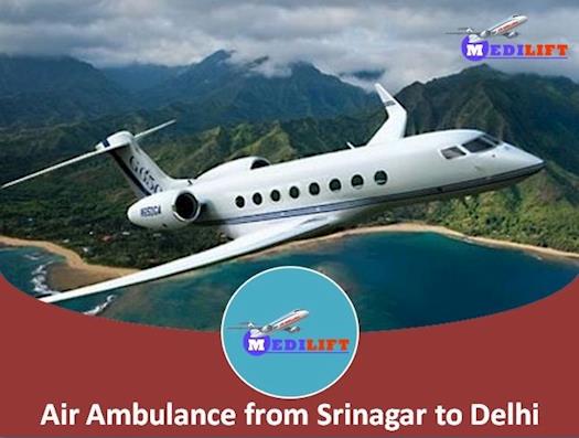 Low Fare Air Ambulance from Srinagar to Delhi – Medilift Air Ambulance