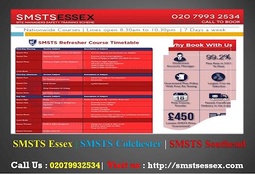 SMSTS Essex, SMSTS Centre, UK  