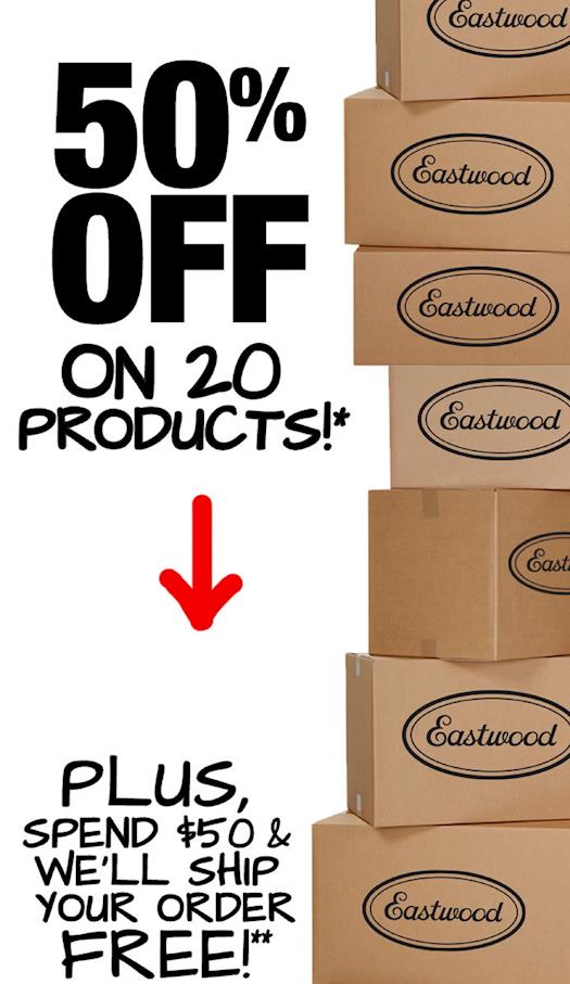 50% off on 20 Eastwood Products