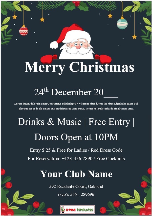 Download Christmas Invitation Templates