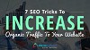 SEO TIPS TO INCREASE ORGANIC TRAFFIC | Aarna Systems 