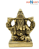 Brass Plated Lord Ganesha Idol Statue