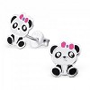 Boucles d'oreilles Enfant Panda Rose