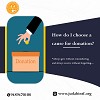 How do I choose a cause for donation?