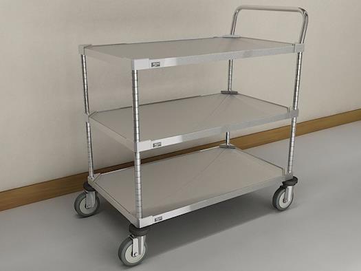 Utility Carts w/Solid Shelves