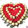 Ferrero Rocher with Roses Heart
