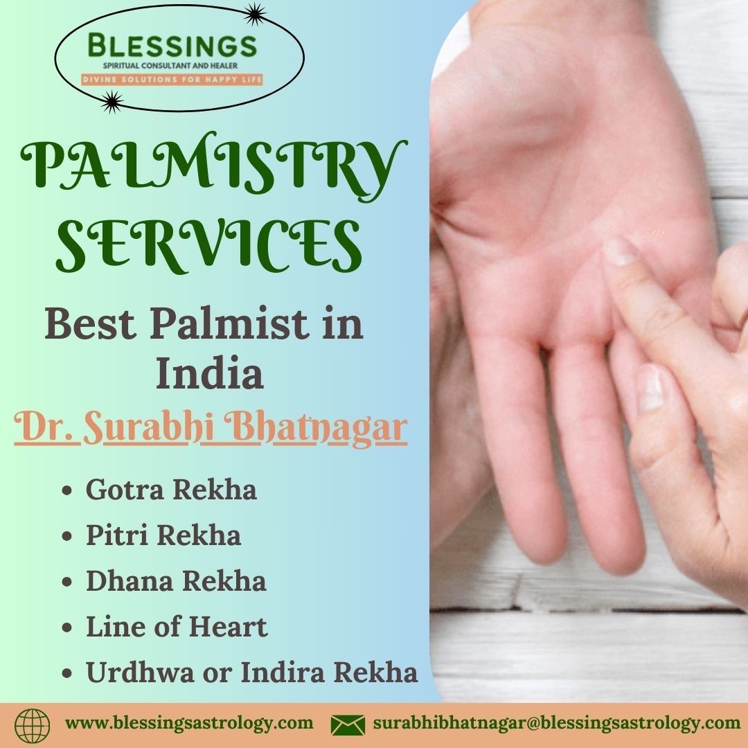 Best Palmist In India Dr Surabhi Bhatnagar Offers a Palmistry Services.