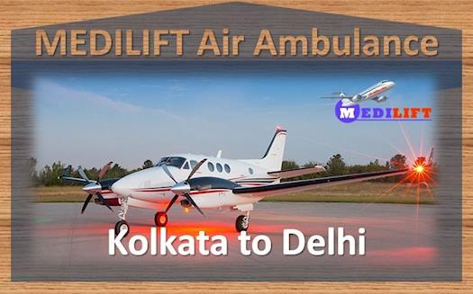 It Becomes Easy to Hire Medilift Air Ambulance from Kolkata to Delhi Anytime