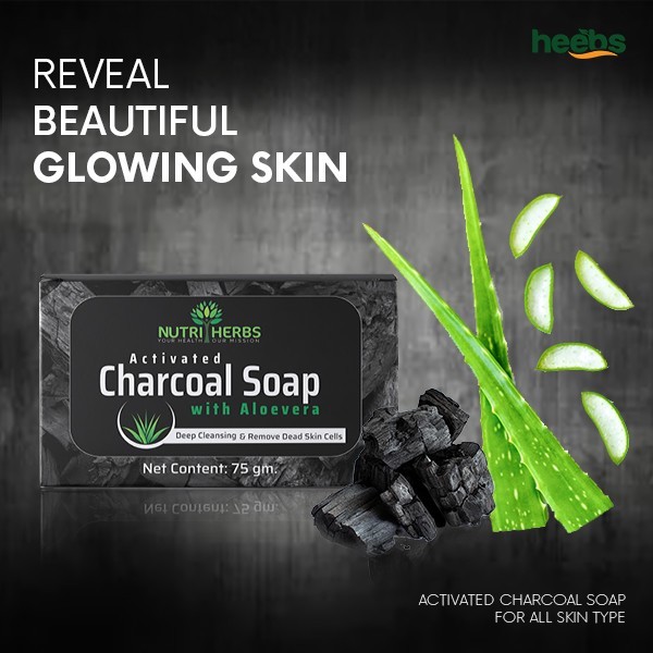 Nutriherbs Activated Charcoal Soap for Deep Cleansing