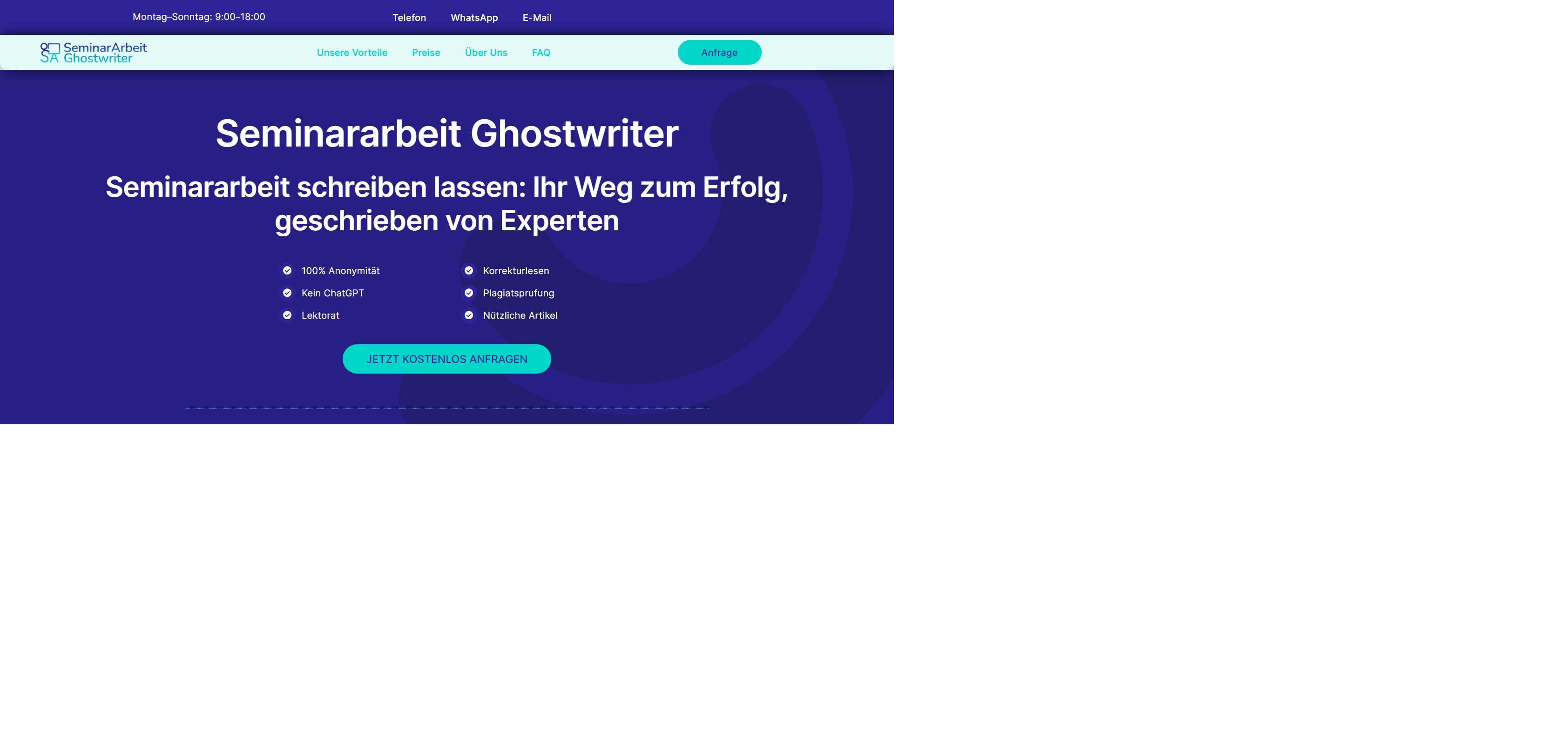 Website - Seminararbeit Ghostwriter