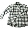 Cream and Black Checked Flannel Shirts