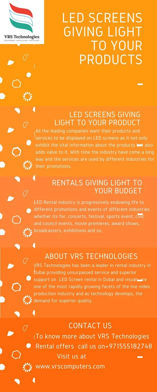 Led screens giving light to your products