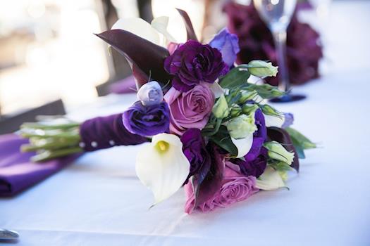 Violet Bridal Bouquet