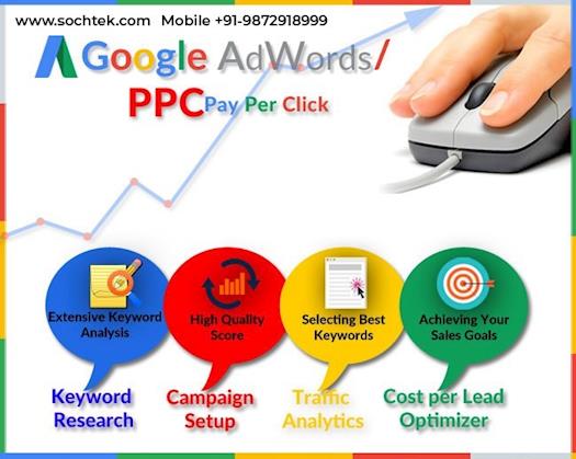 Google Adwords  Pay Per Click or Facebook PPC Manimajra Chandigarh - Sochtek