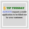 Request a Credit Application from Customer