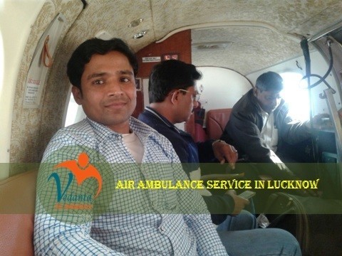 Hire Low Fare ICU Support Air Ambulance Service in Lucknow