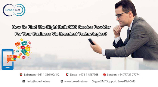 How To Find The Right Bulk SMS Service Provider For Your Business Via Broadnet Technologies?