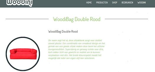 Online kopen WoodiBag Double Rood