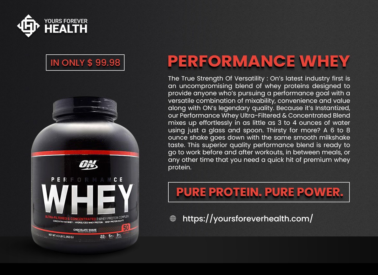 Performance Whey especially designed to boost your workout
