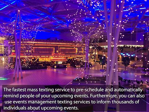Events management texting SMS marketing