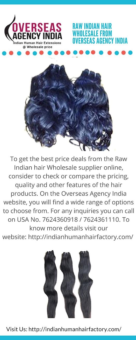 Raw Indian Hair Wholesale from Overseas Agency India