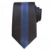 Black with Blue Vertical Striped Vintage Skinny Tie