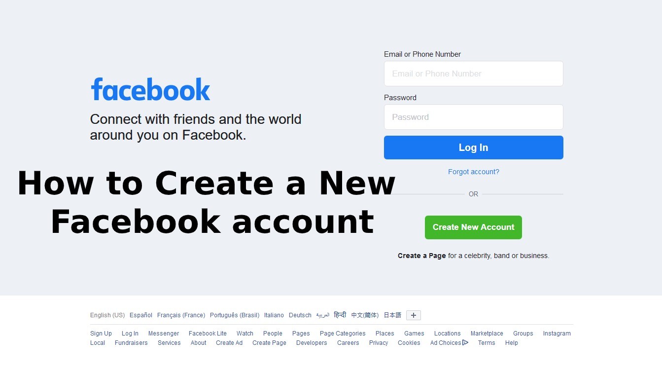 How to create a new Facebook account