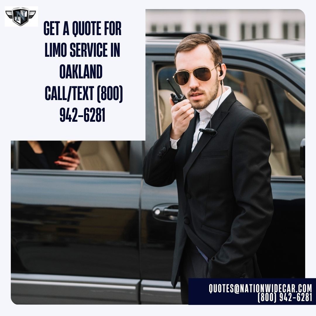 Get a Quote for Limo Service in Oakland – Call/Text (800) 942-6281