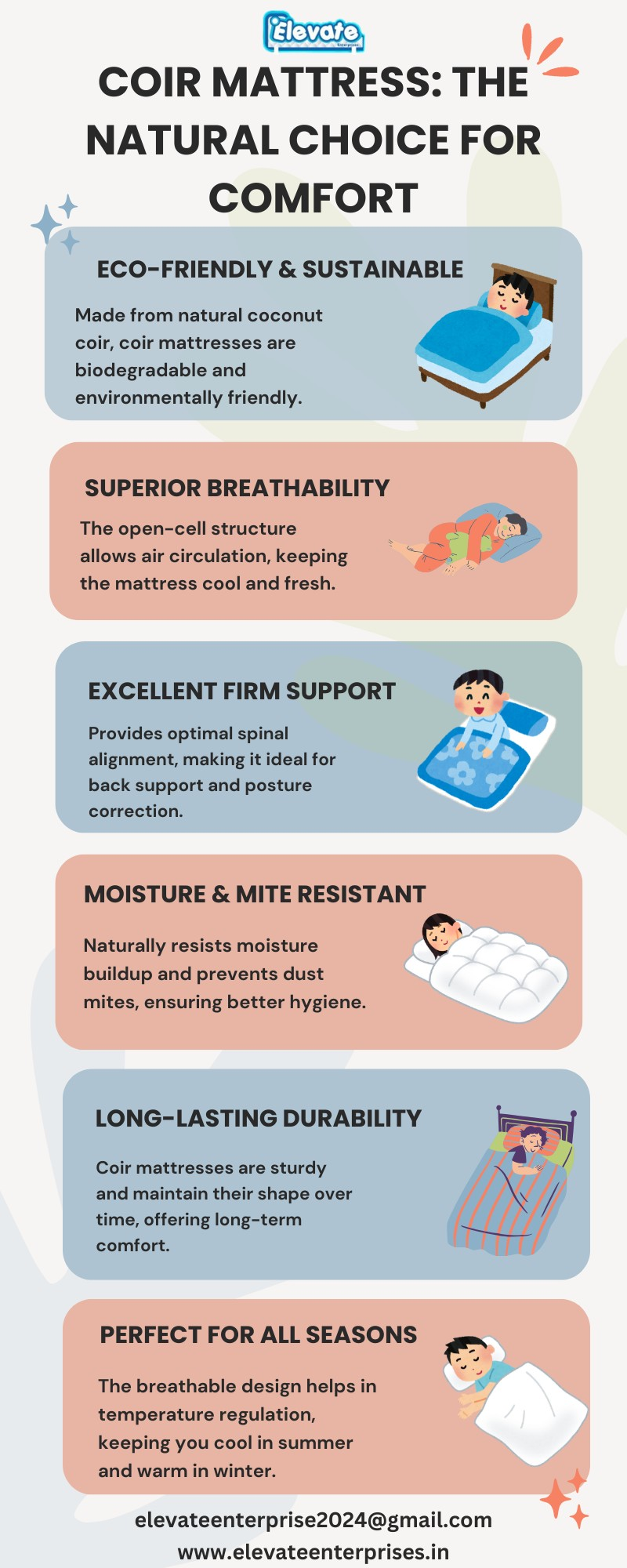 Buy Best Coir Mattress | Elevate Enterprises