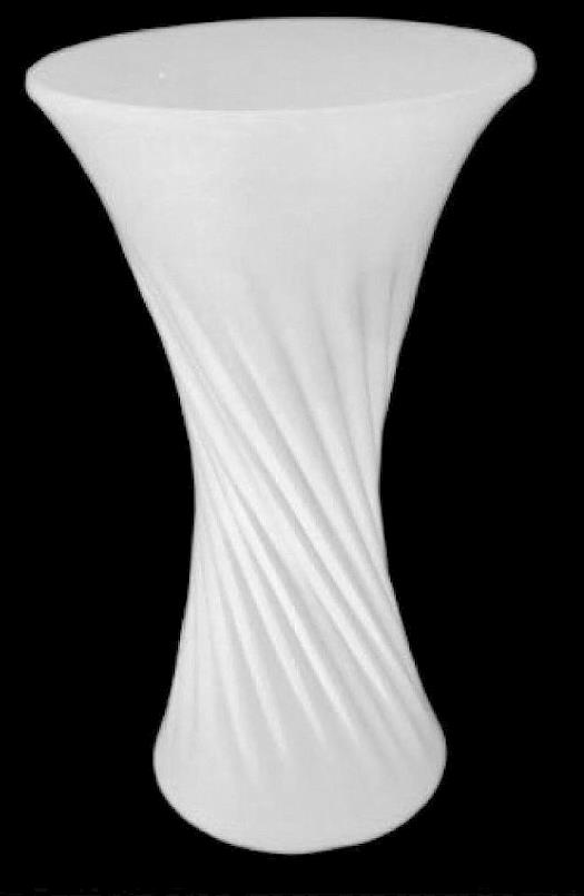 Round Base – White Lycra Cocktail Table Covers by Chair cover depot