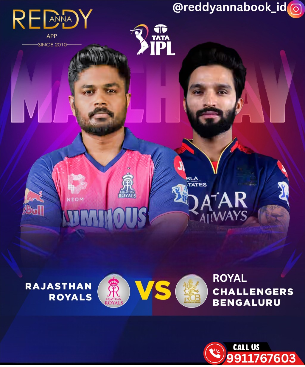 Get Your Reddy Book Id for RCB vs RR – 42nd Match Thrill at M. Chinnaswamy Stadium.