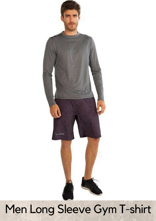 Buy Stylish And Cool Men Long Sleeve Gym T-shirt From Gym Clothes