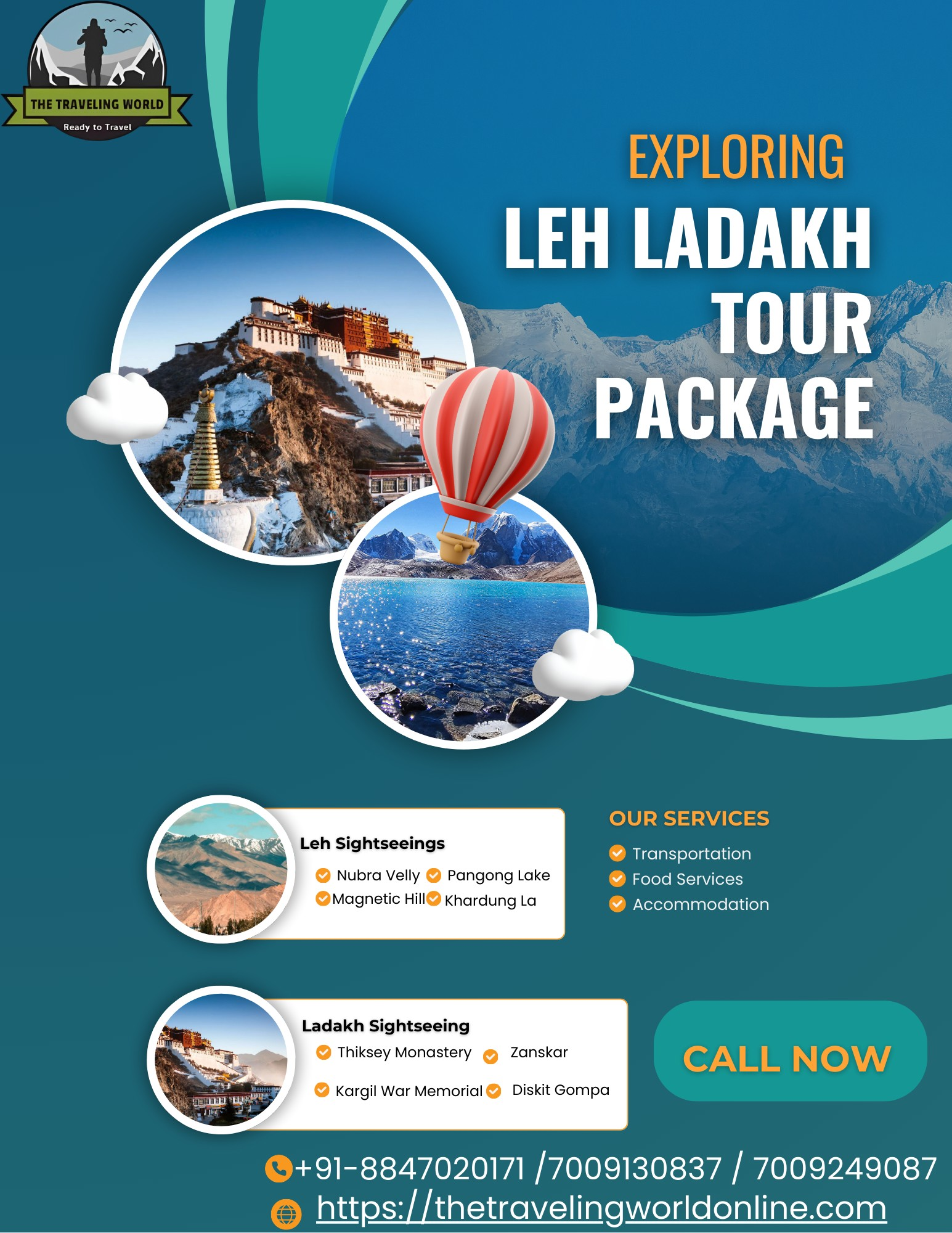Leh Ladakh Getaway – 6 Nights/7 Days Tour Package | Reserve Your Spot Today!